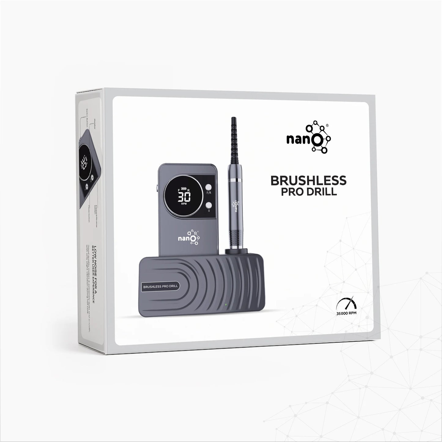 Nano® Brushless Pro Nail Drill Machine - 35,000 RPM | Professional Electric Nail Drill Machine