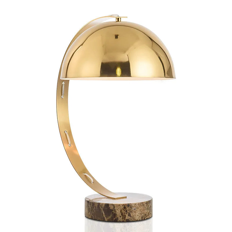 American hardware electroplated marble base desk lamp living room modern study creative model room