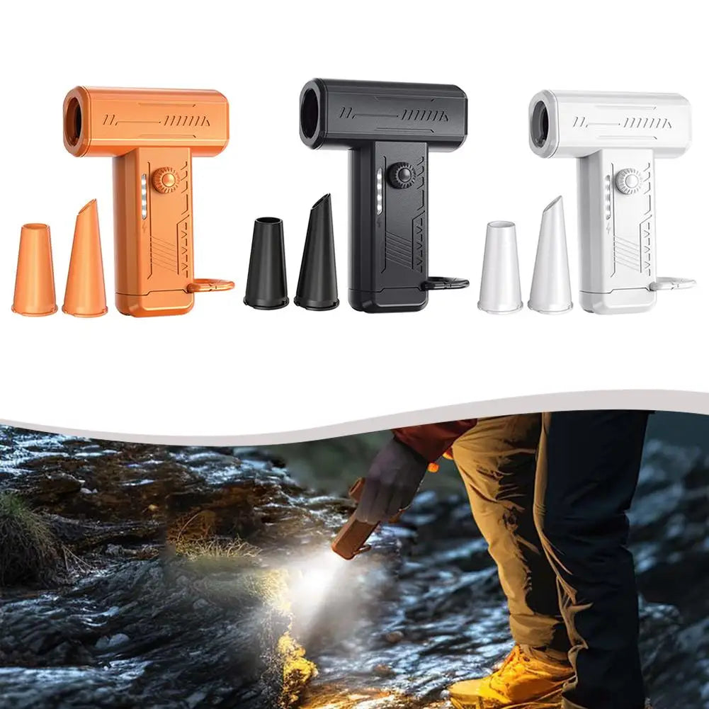 77*35*121mm 130000 RPM Fan Outdoor Camping Accessory Temperature Cooling Fan Versatile Functions Nighttime Illumination