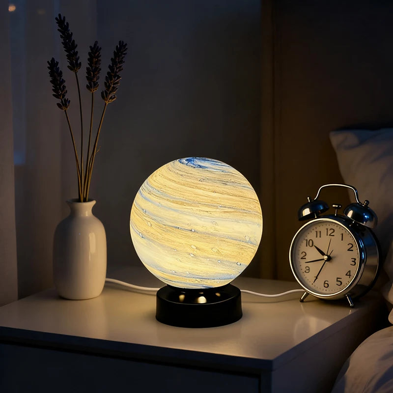 Planet Table Lamp Star Curtain Astra Creative Starry Sky Moon Planet Table Lamp Couple Bedroom Bedside Romantic Ambient Lamp