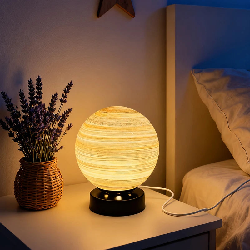 Planet Table Lamp Star Curtain Astra Creative Starry Sky Moon Planet Table Lamp Couple Bedroom Bedside Romantic Ambient Lamp