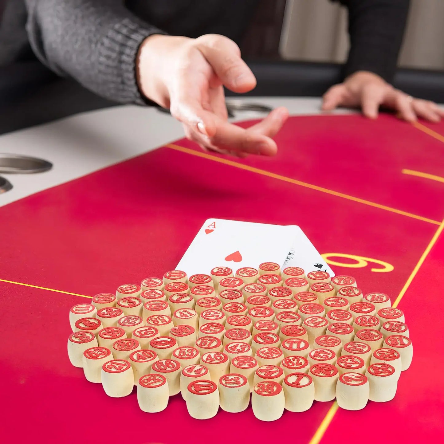 1 set Wooden Number Chess Pieces Family Interactive Party Game Russian Lotto Travel Toys Bingo Game Set Party Bingo Game Props