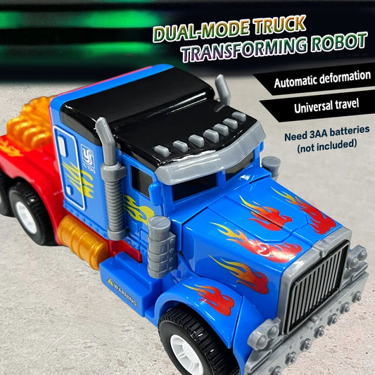 Children's universal walking toy tractor deformation robot, sound and light, automatic deformation, perfect gift for babies