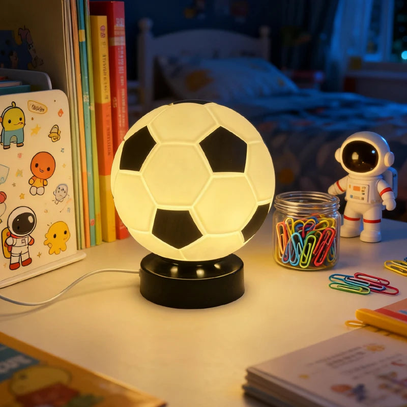 Bauhaus Football LED Table Lamp High-End Creative Ins Style Bauhaus Football Lamp Youth Bedroom Dorm Show Flat Kids Sleep Decor