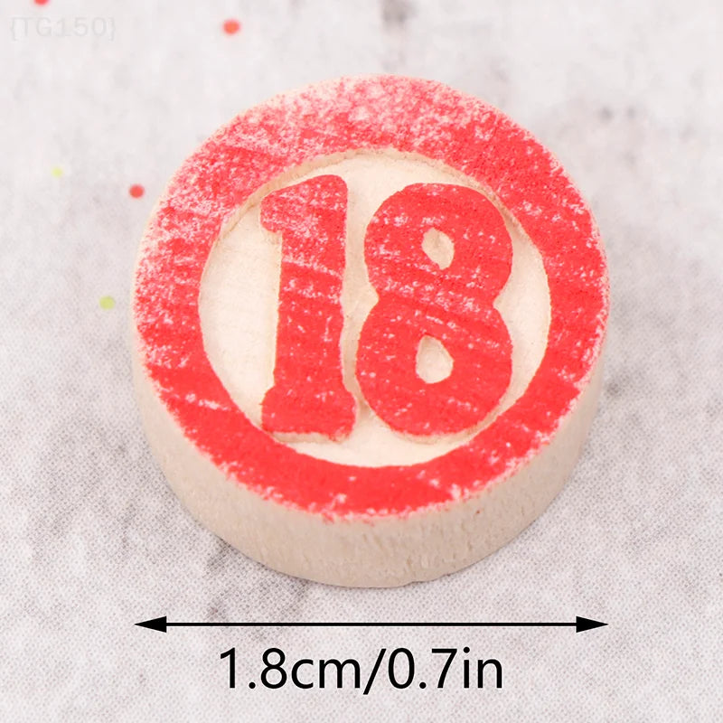 90pcs Deluxe Wooden Replacement Plates For Bingo Lotto Numbers Game, Ideal Gift For Friends Family