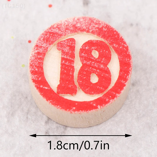 90pcs Deluxe Wooden Replacement Plates For Bingo Lotto Numbers Game, Ideal Gift For Friends Family