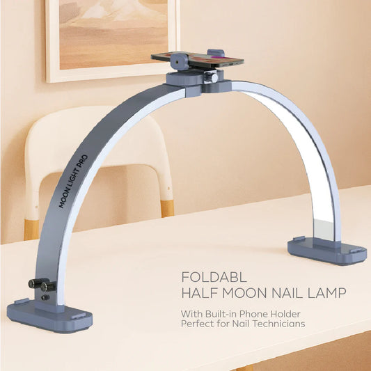 Nano® Moon Light Pro – 45W | Foldable Half-Moon LED Nail Lamp with 392 Beads