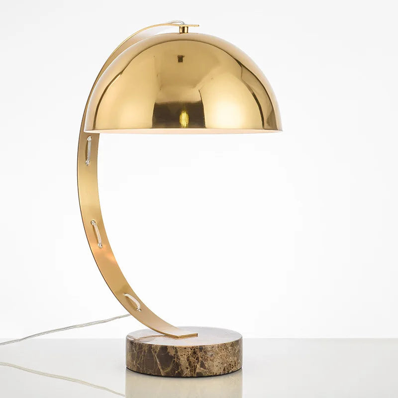American hardware electroplated marble base desk lamp living room modern study creative model room