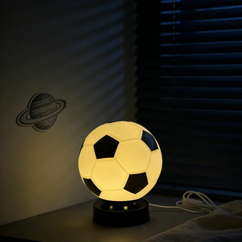 Bauhaus Football LED Table Lamp High-End Creative Ins Style Bauhaus Football Lamp Youth Bedroom Dorm Show Flat Kids Sleep Decor