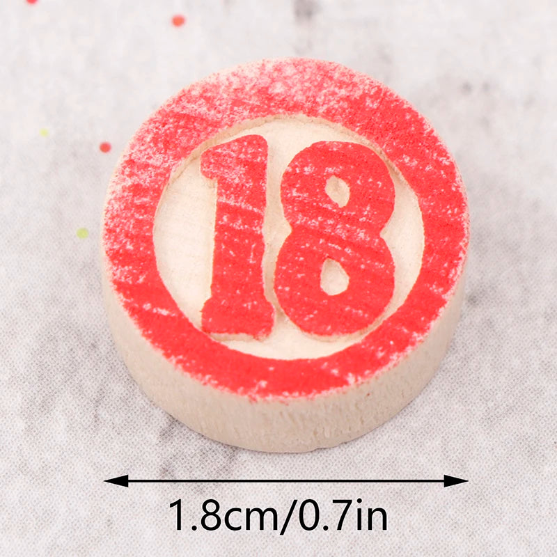 90pcs Deluxe Wooden Replacement Plates For Bingo Lotto Numbers Game, Ideal Gift For Friends Family