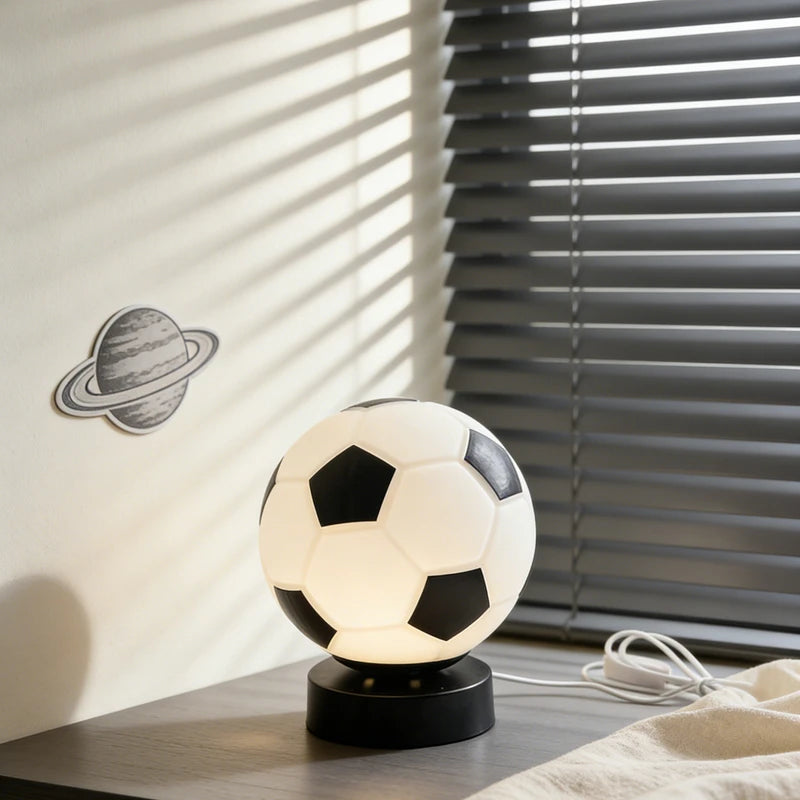 Bauhaus Football LED Table Lamp High-End Creative Ins Style Bauhaus Football Lamp Youth Bedroom Dorm Show Flat Kids Sleep Decor